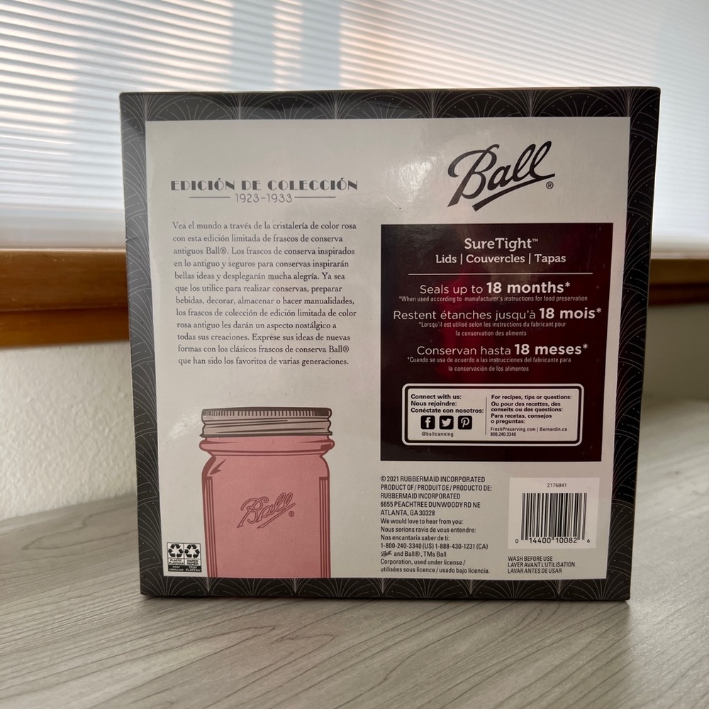 2 x Ball Mason Jars - Limited edition in Rose color - Food Grade - Picture 7 of 8